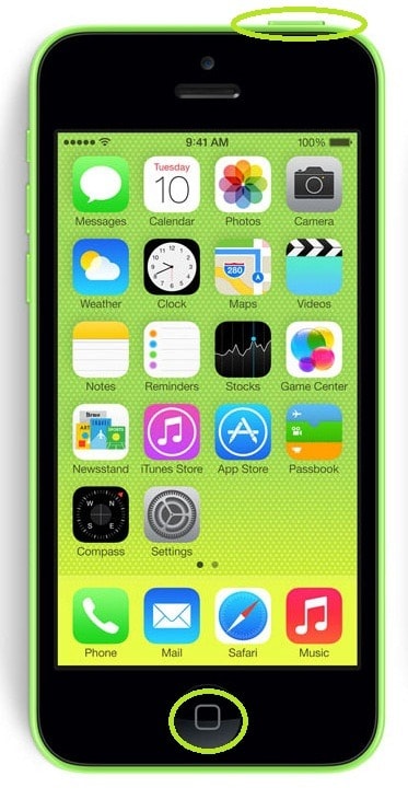 iPhone 5c Screenshot