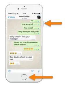 Take a Screenshot On whatsApp using iOS default way