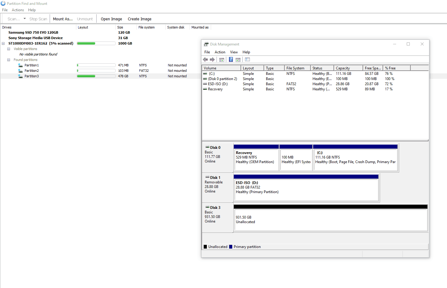 mini tools partition unallocated space not showing