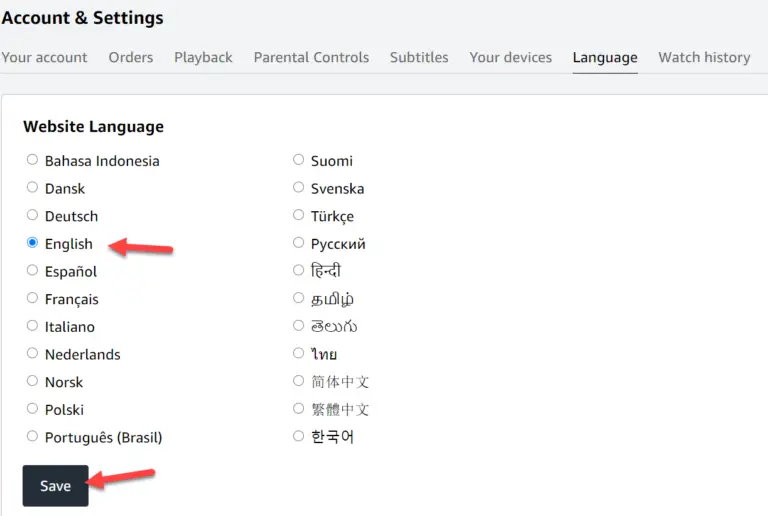 How To Change Amazon Prime Video Language
