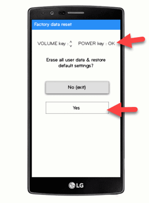 Lg k8 hard reset как сделать