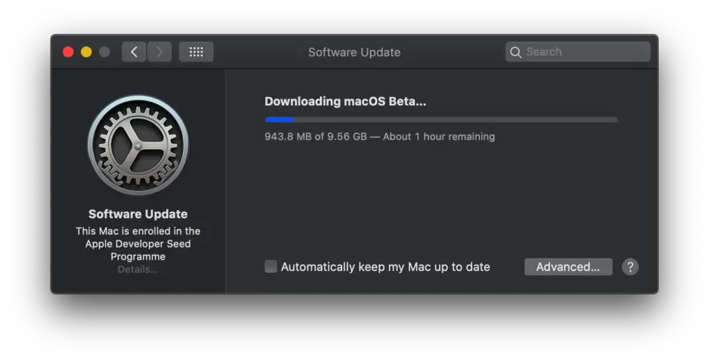 macOS 10.16 Big Sur beta profile