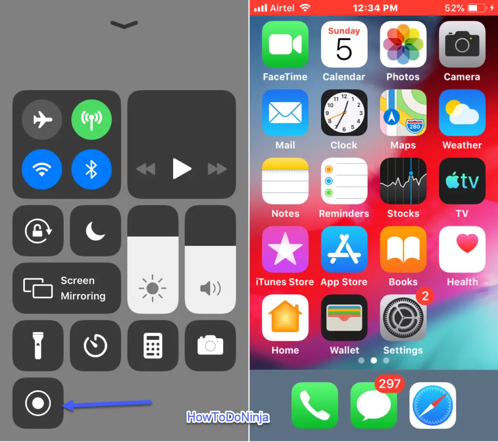Screen record on iPhone 8 2