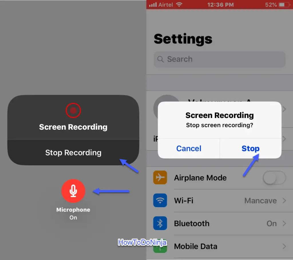 Screen record with Audio on iPhone 4
