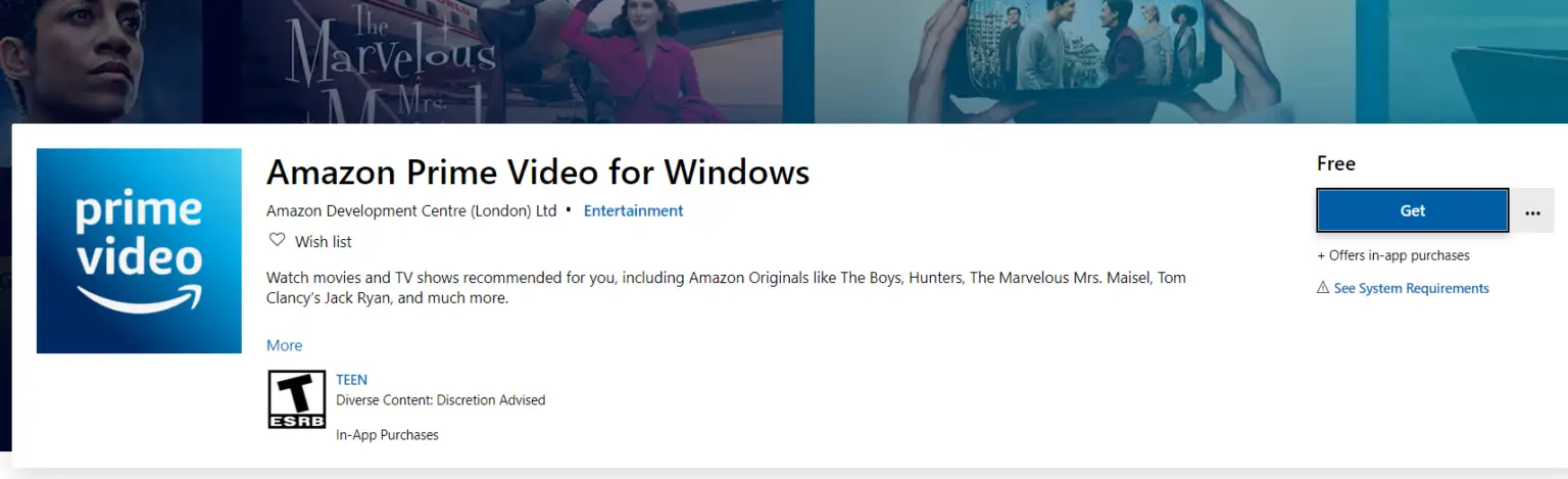 Amazon prime video for windows что это