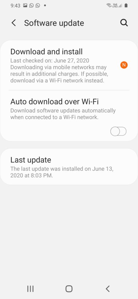 samsung software update