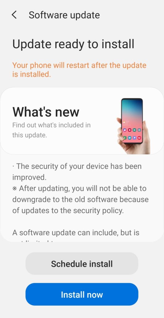 samsung software update