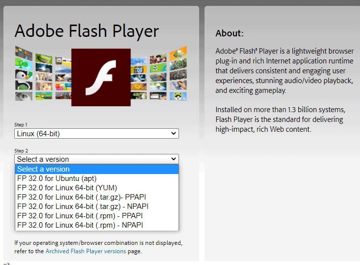 what is adobe flash player last version