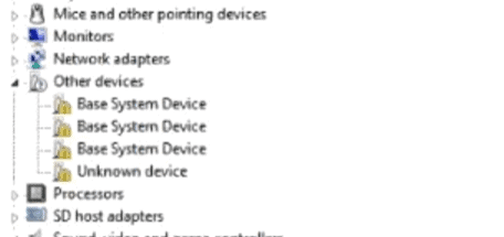 hp base system device driver windows 10