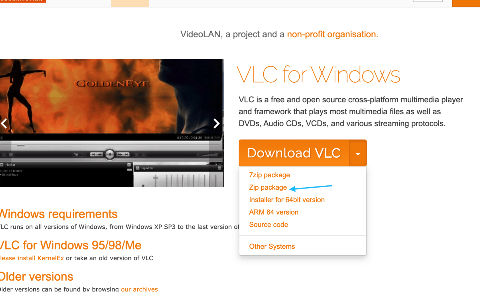 how do i get vlc media player to only play mono